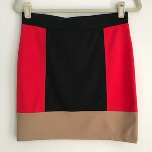 FOREVER21 Color Block Pencil Skirt
